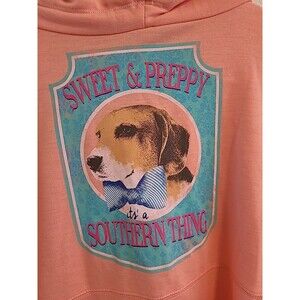 Women Red Camel Peach Cowl Neck Long Sleeve Size XS Southern-Prep Super Soft Top